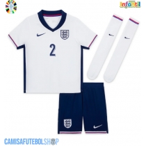 Camisa de time de futebol Inglaterra Kyle Walker #2 Replicas 1º Equipamento Infantil Europeu 2024 Manga Curta (+ Calças curtas)